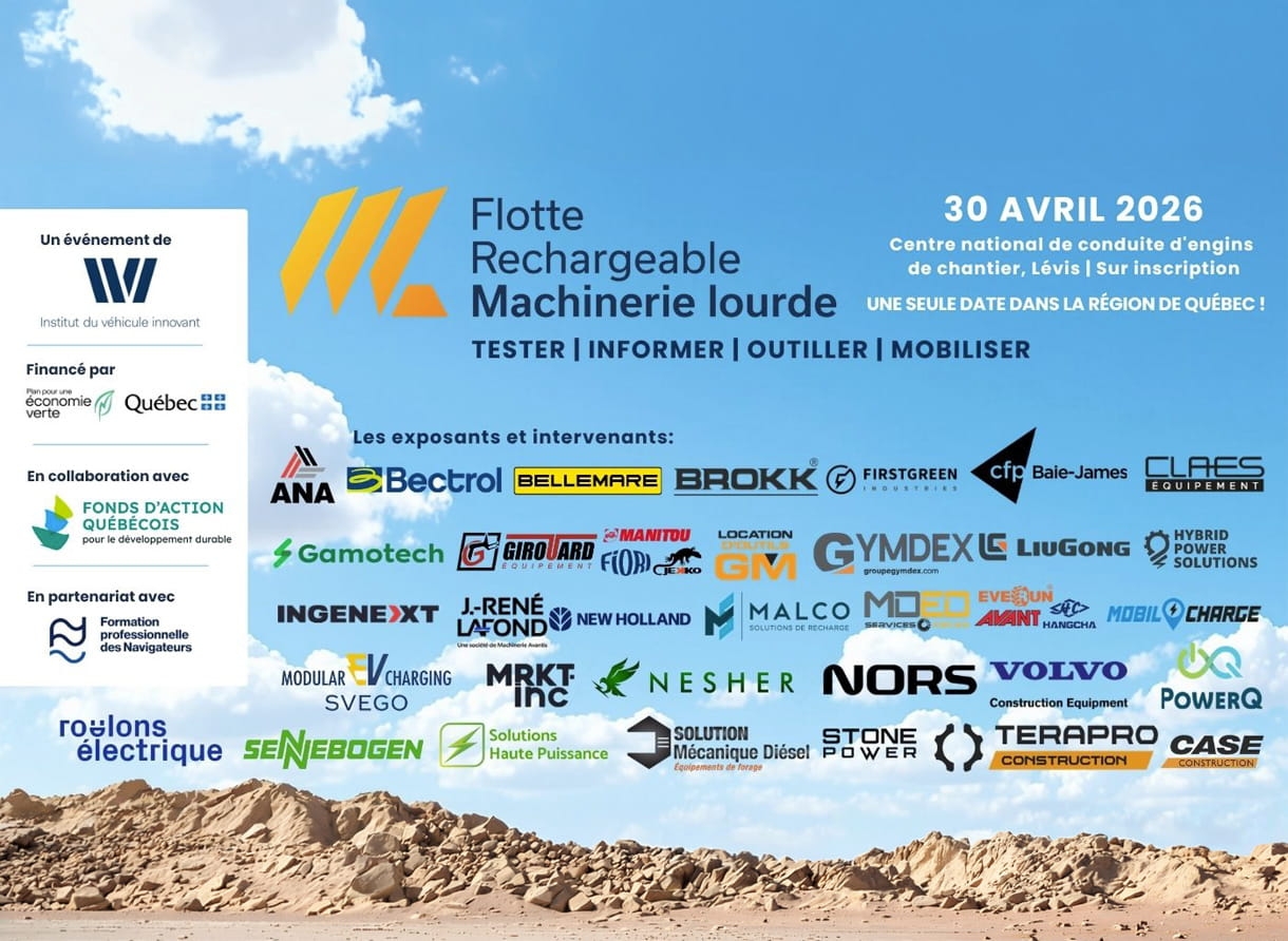 Le plus important rassemblement en sol québécois dédié à la machinerie lourde électrique et ses solutions de recharge