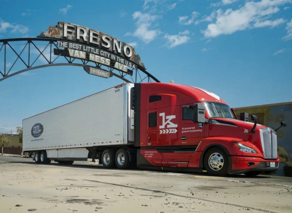 Kodiak transporte des produits agricoles en Californie